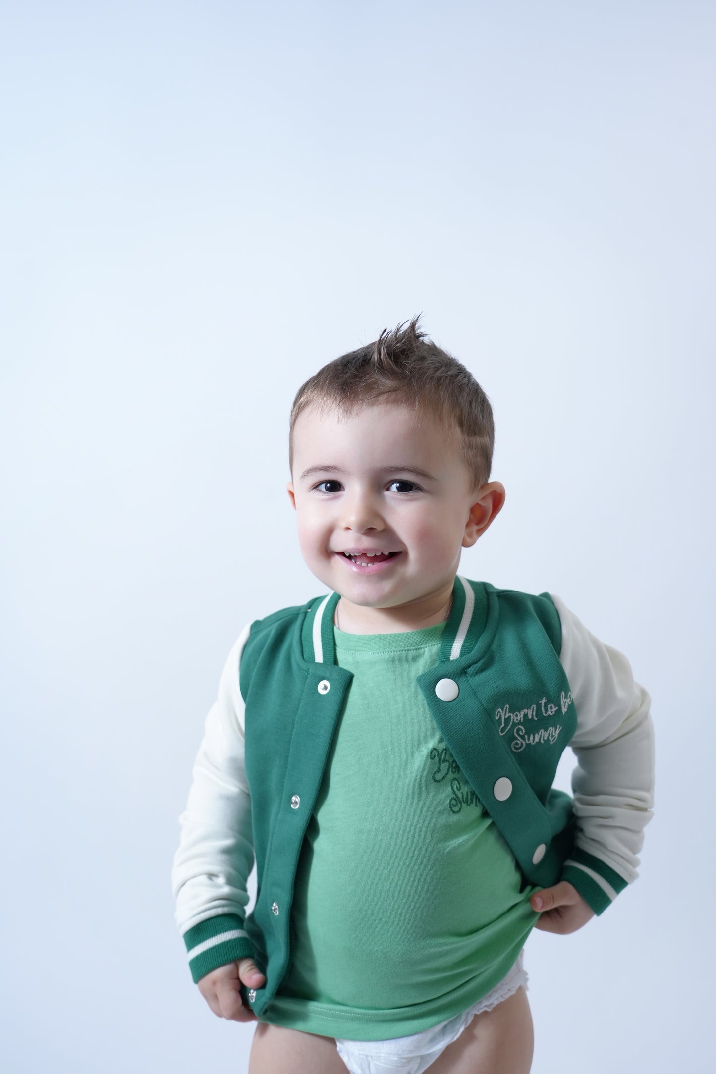T-shirt brodé vert