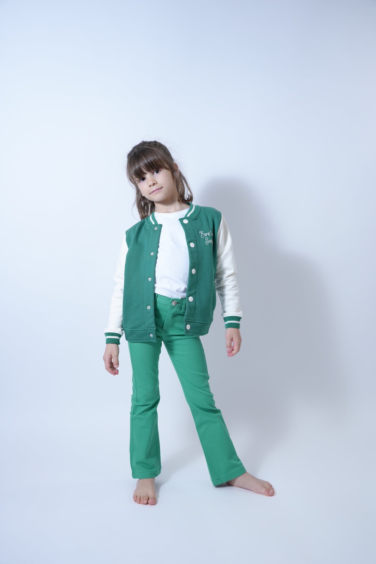 Jean flare vert