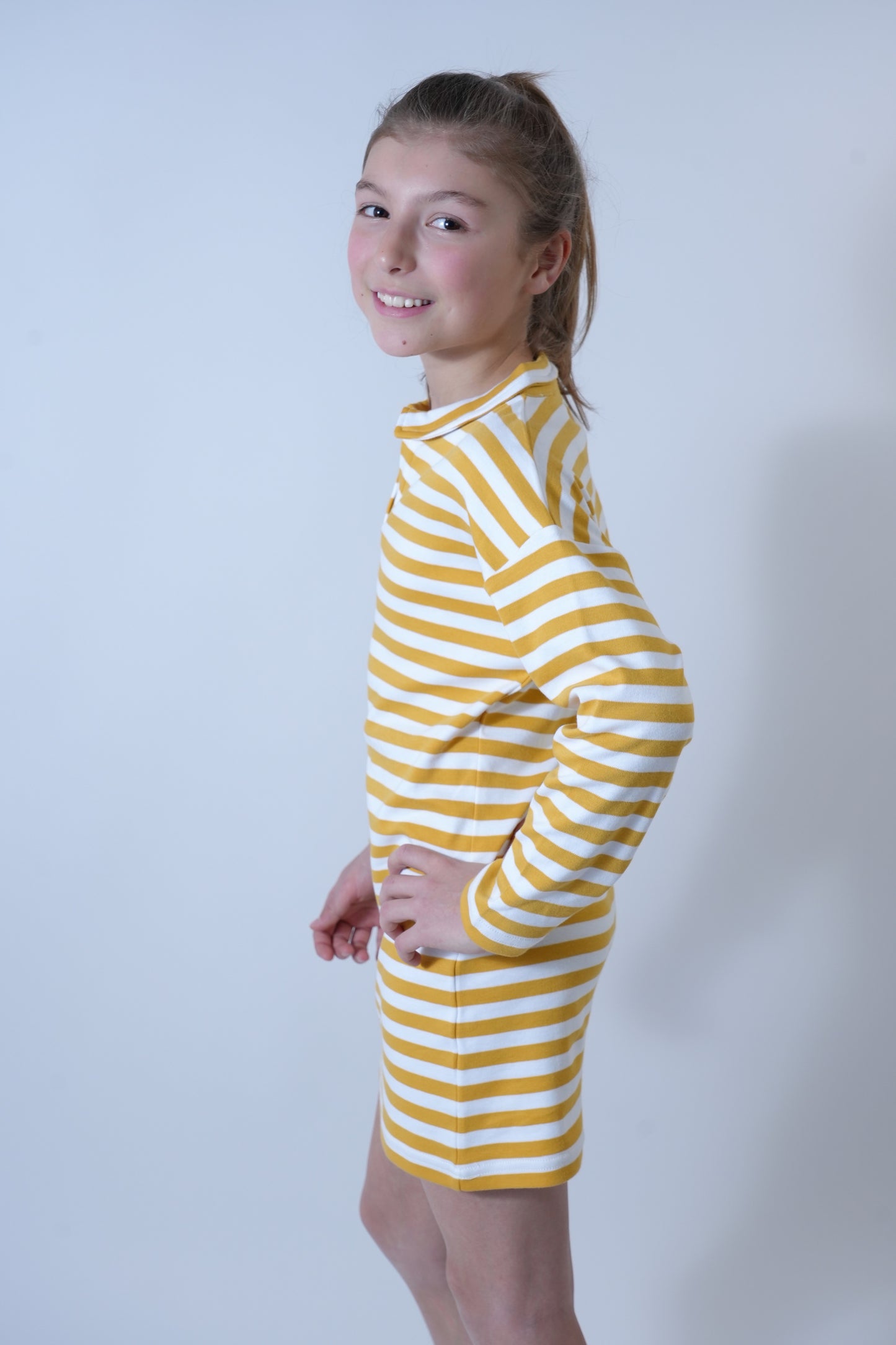 Robe rayée poussin