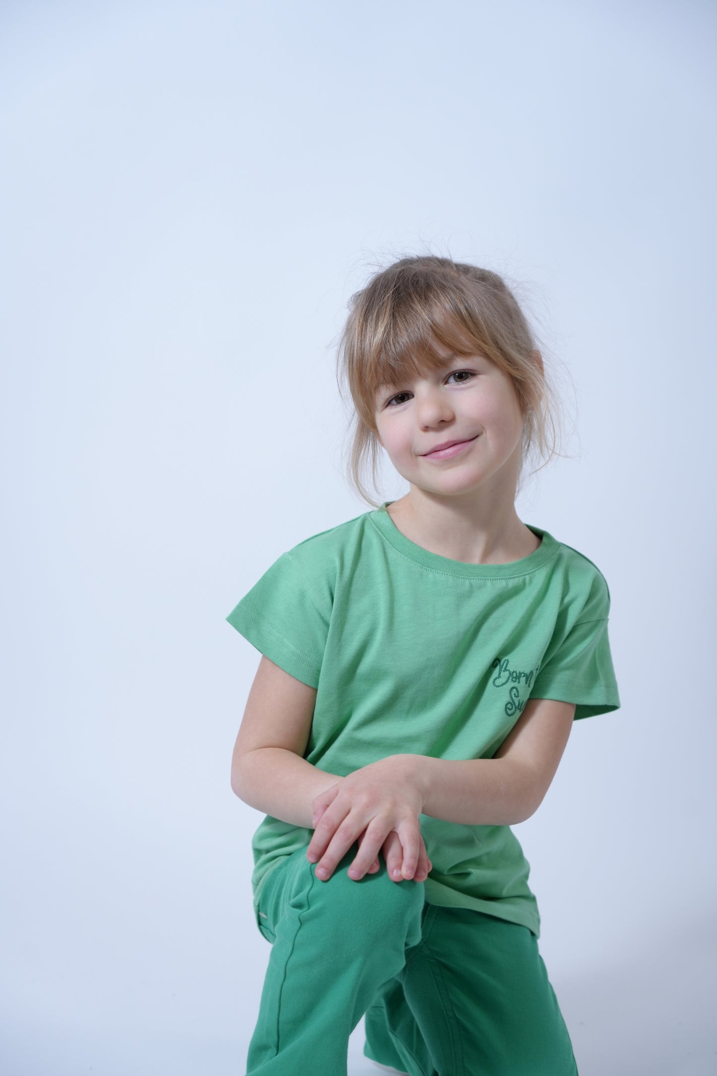 T-shirt brodé vert