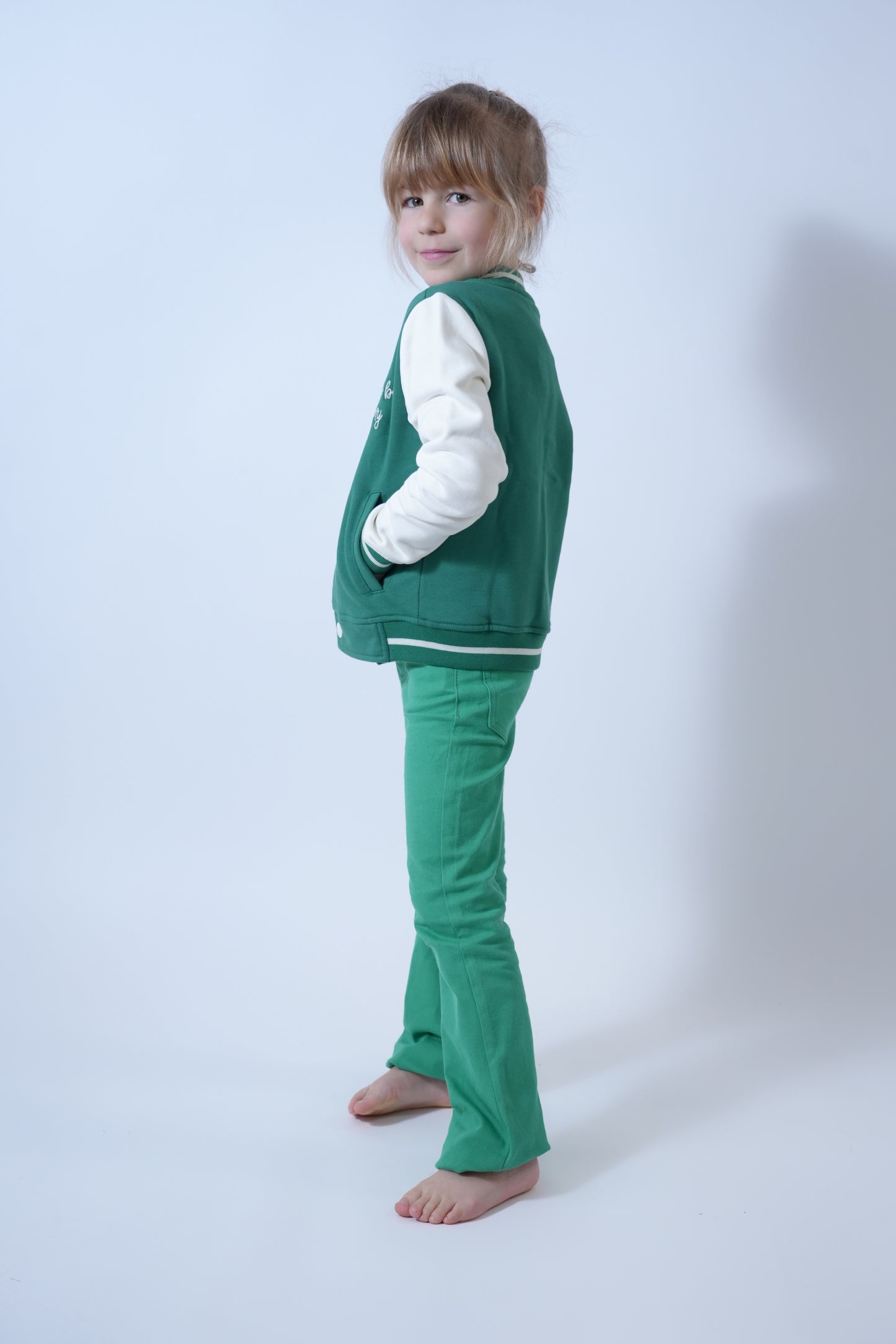 Jean flare vert