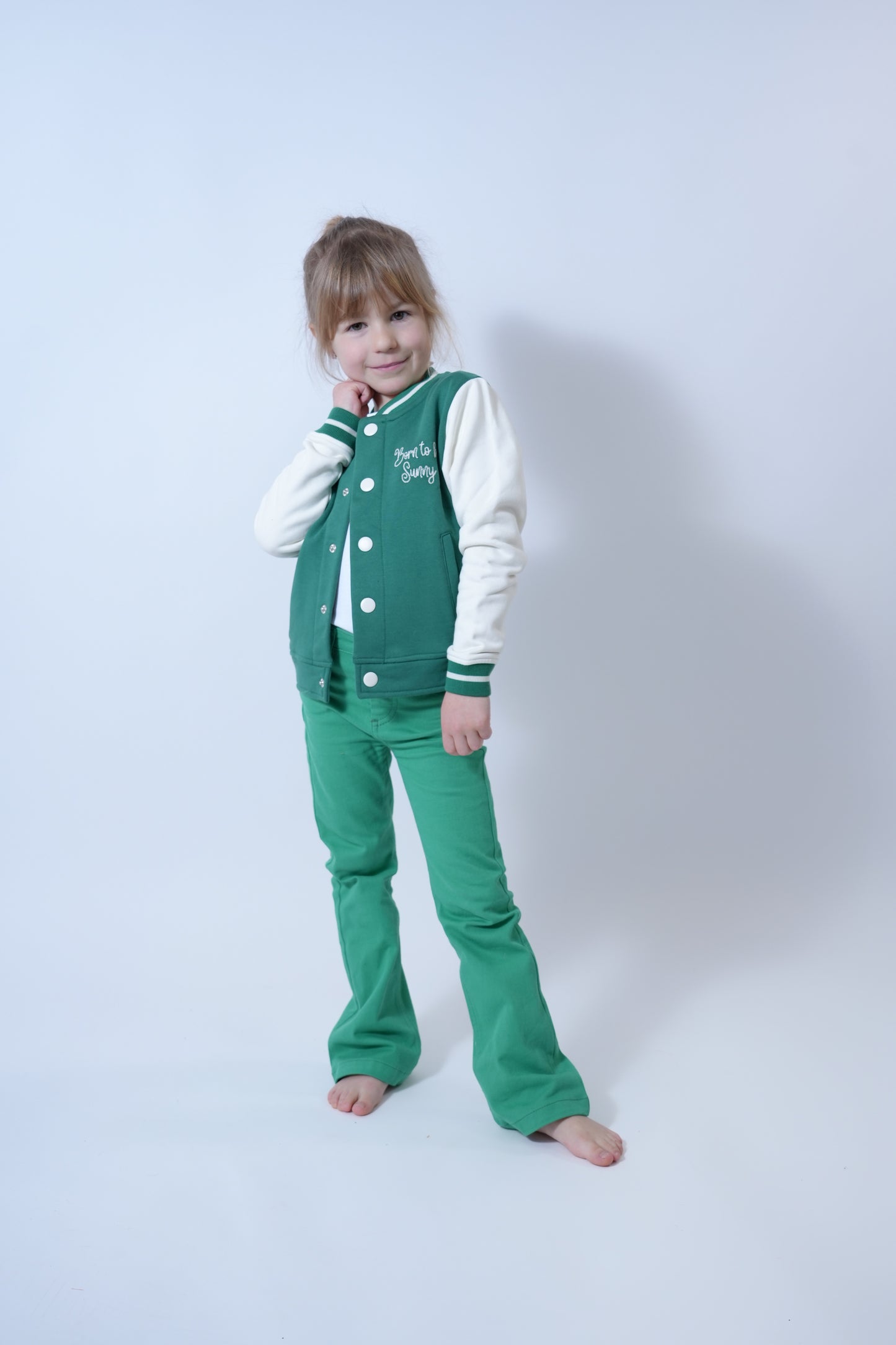 Jean flare vert