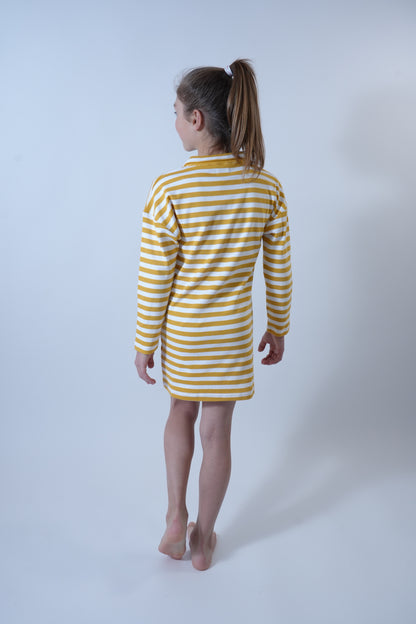 Robe rayée poussin