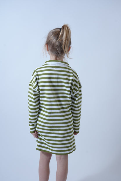 Robe rayée pomme