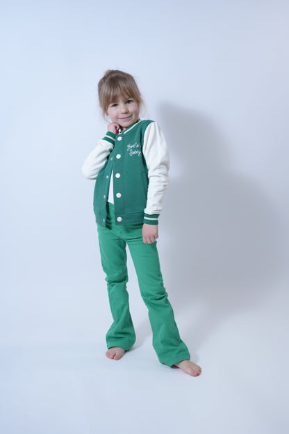Jean flare vert